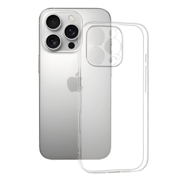 Techsuit iPhone 16 Pro Clear Silicone Θήκη Σιλικόνης TPU - Διάφανη
