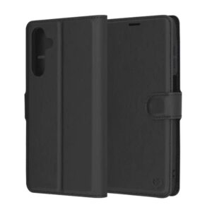 Techsuit Samsung Galaxy S24 FE Leather Folio Θήκη Βιβλίο - Black