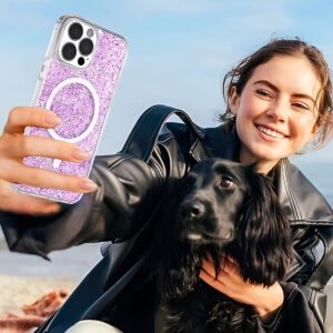Techsuit iPhone 14 Sparkly Glitter Θήκη Σκληρή με MagSafe - Magenta