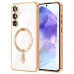 Techsuit Samsung Galaxy A55 5G MagSafe Luxury Crystal Θήκη Σιλικόνης - Gold