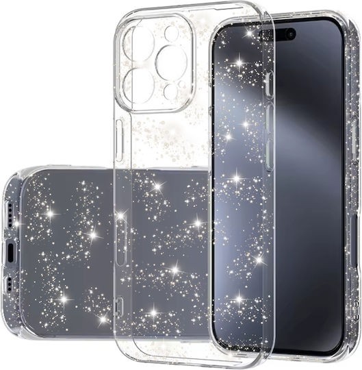 Techsuit iPhone 16 Pro Sparkleskin Series Θήκη Σιλικόνης Διάφανη - Glitter
