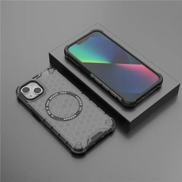 Techsuit iPhone 14 MagSafe Honeycomb Shield Σκληρή Θήκη - Black