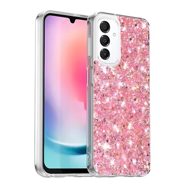 Techsuit Samsung Galaxy A16 4G / A16 5G Sparkly Glitter Θήκη Σκληρή - Pink