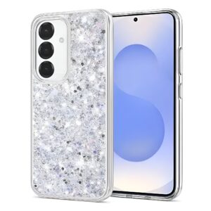 Techsuit Samsung Galaxy S25 5G Sparkly Glitter Θήκη Σκληρή - White
