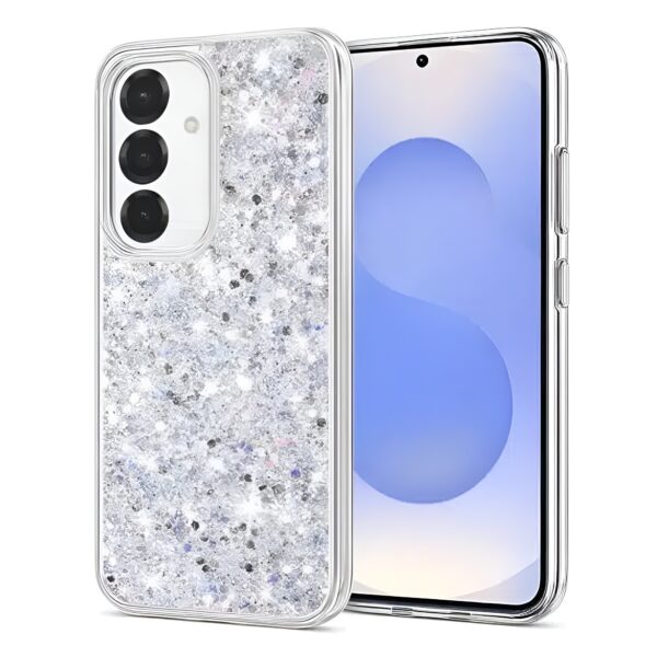 Techsuit Samsung Galaxy S25 5G Sparkly Glitter Θήκη Σκληρή - White
