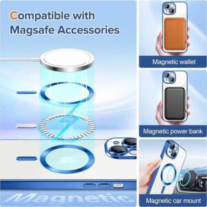 Techsuit iPhone 15 MagSafe Luxury Crystal Θήκη Με Πλαίσιο Σιλικόνης Διάφανη - Deep Blue