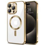 Techsuit iPhone 15 Pro Max Luxury Crystal Θήκη Σιλικόνης με Magsafe - Gold