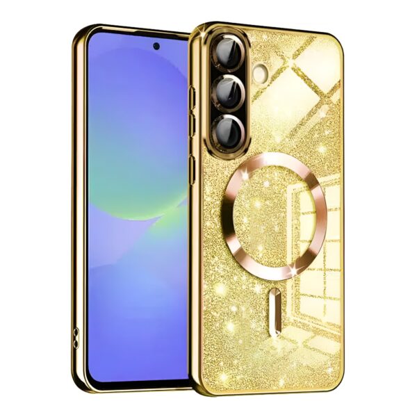 Techsuit Samsung Galaxy A36 5G / A56 5G Magsafe Luxury Glitter Θήκη Σιλικόνης - - Gold