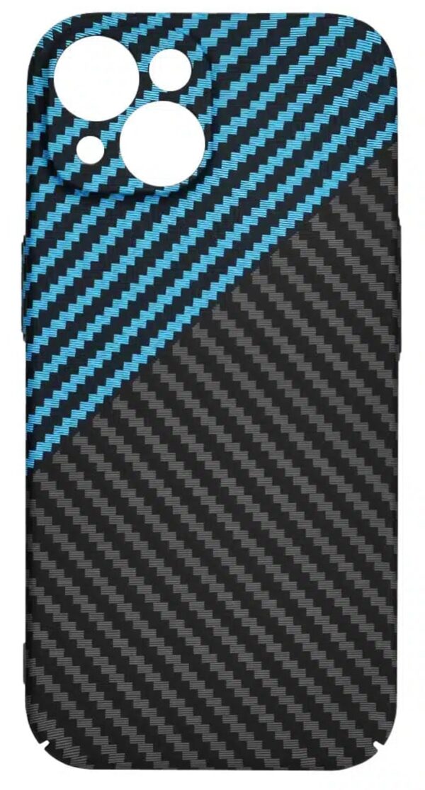 Techsuit iPhone 15 Carbonite Fibershell Θήκη Σκληρή - Blue Pulse