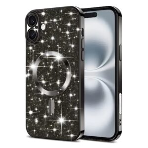 Techsuit iPhone 16 MagSafe Luxury Glitter Θήκη Σιλικόνης - Black