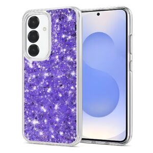 Techsuit Samsung Galaxy S25 5G Sparkly Glitter Θήκη Σκληρή - Purple