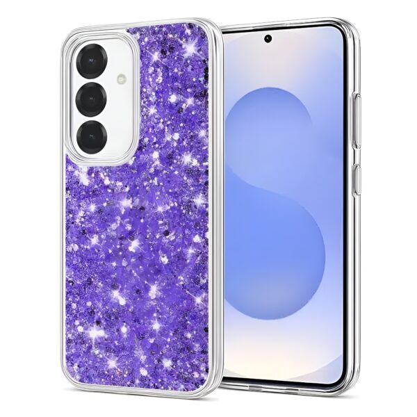 Techsuit Samsung Galaxy S25 5G Sparkly Glitter Θήκη Σκληρή - Purple