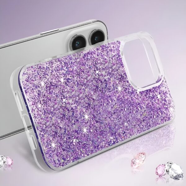 Techsuit Samsung Galaxy S25 5G Sparkly Glitter Θήκη Σκληρή - Purple