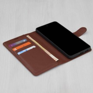 Techsuit Xiaomi Redmi 14C 4G / Poco C75 Leather Folio Θήκη Βιβλίο - Brown