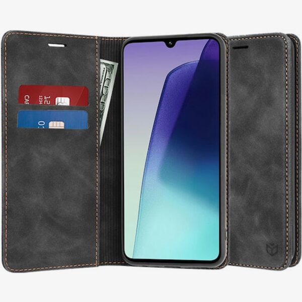 Techsuit Xiaomi Redmi 14C 4G / Poco C75 Confy Cover Θήκη Βιβλίο - Black