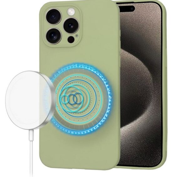 Techsuit iPhone 15 MagSafe Softflex Θήκη Σιλικόνης - Matcha