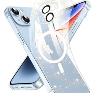 Techsuit iPhone 14 MagSafe Sparkleskin Series Θήκη Σιλικόνης Διάφανη - Glitter