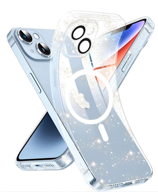 Techsuit iPhone 14 MagSafe Sparkleskin Series Θήκη Σιλικόνης Διάφανη - Glitter