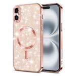 Techsuit iPhone 16 MagSafe Luxury Glitter Θήκη Σιλικόνης - Rose Gold