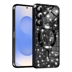 Techsuit Samsung Galaxy S25 5G Luxury Glitter Θήκη Σιλικόνης με MagSafe - Black