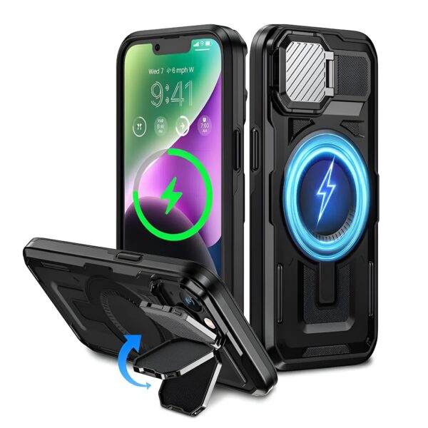 Techsuit iPhone 13 / 14 / 16e MagSafe CamVault Θήκη Σκληρή - Black