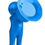 Phone Holder 3D Άνθρωπος Στήριγμα Μπλε