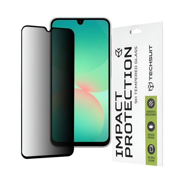 Samsung Galaxy A26 5G Προστασία Οθόνης Φιμέ Techsuit 111D Privacy Full Face Tempered Glass