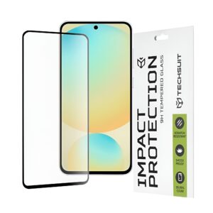 Samsung Galaxy S24 FE Προστασία Οθόνης με Μαύρο Περίγραμμα Techsuit 111D Full Glue Tempered Glass