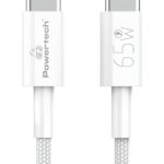 Powertech USB-C to USB-C 65W 1m White (PTR-0181)