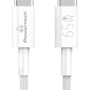 Powertech USB-C to USB-C 65W 1m White (PTR-0181)