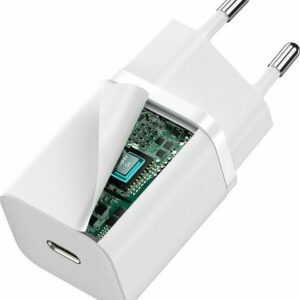 Baseus Φορτιστής Χωρίς Καλώδιο με Θύρα USB-C 30W Power Delivery Λευκός (Super Si)