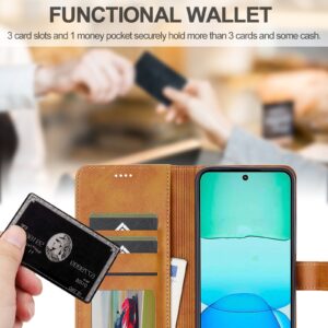 LC.IMEEKE Xiaomi Redmi 13 4G Calf Texture Θήκη Βιβλίο - Brown