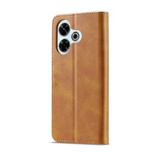 LC.IMEEKE Xiaomi Redmi 13 4G Calf Texture Θήκη Βιβλίο - Brown