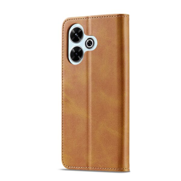 LC.IMEEKE Xiaomi Redmi 13 4G Calf Texture Θήκη Βιβλίο - Brown