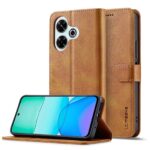 LC.IMEEKE Xiaomi Redmi 13 4G Calf Texture Θήκη Βιβλίο - Brown
