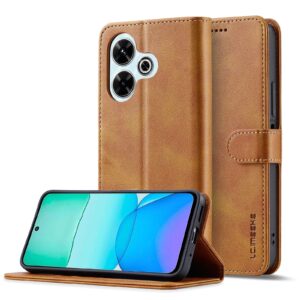 LC.IMEEKE Xiaomi Redmi 13 4G Calf Texture Θήκη Βιβλίο - Brown