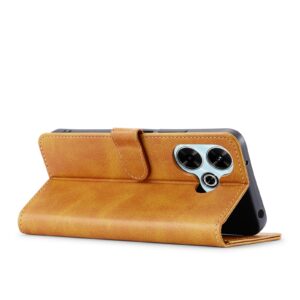 LC.IMEEKE Xiaomi Redmi 13 4G Calf Texture Θήκη Βιβλίο - Brown