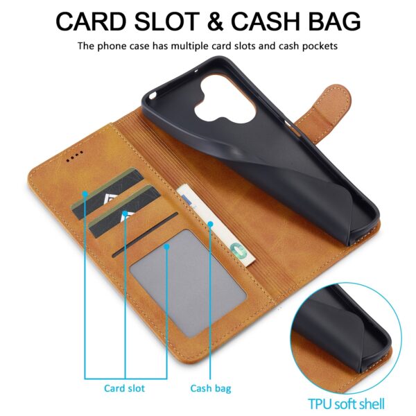 LC.IMEEKE Xiaomi Redmi 13 4G Calf Texture Θήκη Βιβλίο - Brown