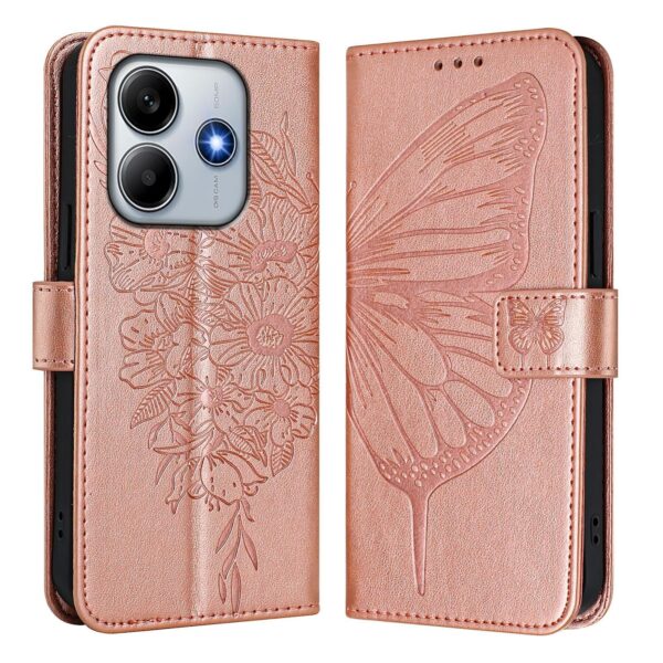 Tel1 Xiaomi Poco M7 Pro Embossed Butterfly Θήκη Βιβλίο - Pink