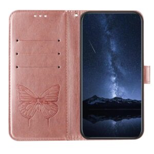 Tel1 Xiaomi Poco M7 Pro Embossed Butterfly Θήκη Βιβλίο - Pink