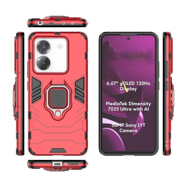 Forcell Xiaomi Poco M7 Pro Magnetic Ring Holder Θήκη Σκληρή - Red