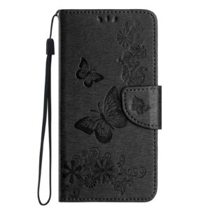 Tel1 iPhone 16e Butterfly Flowers Θήκη Βιβλίο - Black