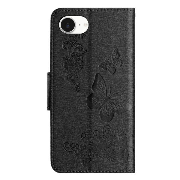 Tel1 iPhone 16e Butterfly Flowers Θήκη Βιβλίο - Black