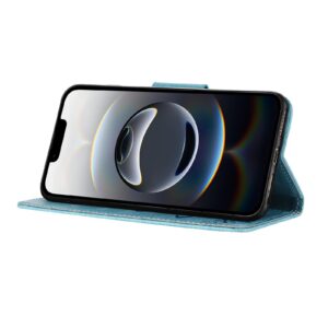 Tel1 iPhone 16e Butterfly Flowers Θήκη Βιβλίο - Blue