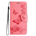 Tel1 iPhone 16e Butterfly Flowers Θήκη Βιβλίο - Pink