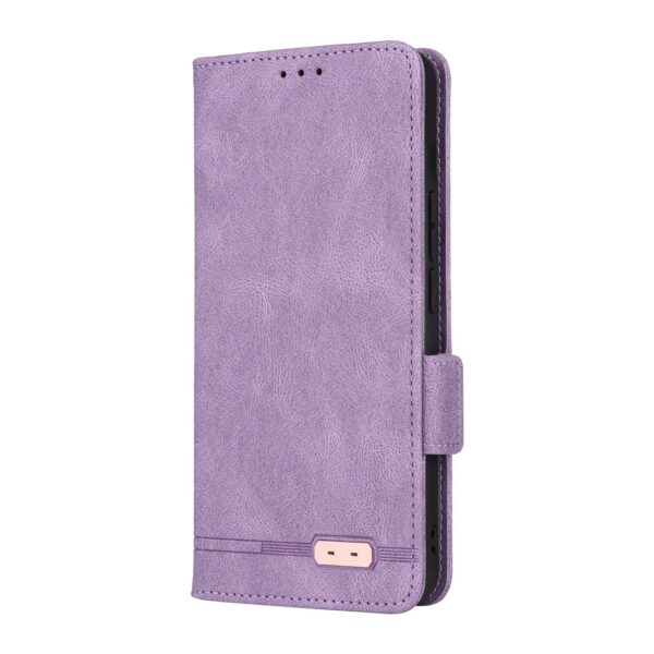 Tel1 Xiaomi Poco M7 Pro 5G Magnetic Calf Θήκη Βιβλίο - Purple