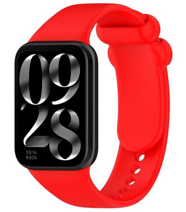 Λουράκι Xiaomi Smart Band 9 Pro / 8 Pro / Redmi Watch 5 / 4 Silicone Solid Color - Red