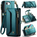 CaseMe C36 iPhone 16e Zipper Wallet RFID Anti-theft Θήκη Βιβλίο - Blue