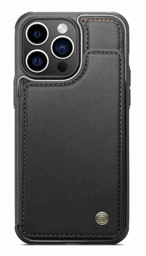 CaseMe C22 iPhone 15 Pro Max Card Wallet RFID Θήκη Δερματίνης - Black