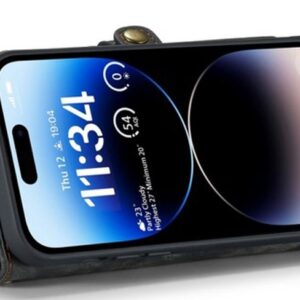 CaseMe 008 iPhone 15 Pro Max Detachable Multifunctional Θήκη Βιβλίο - Black